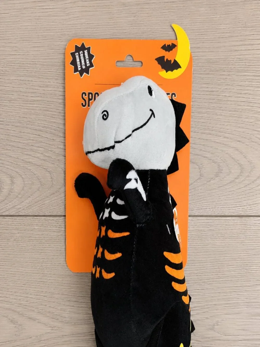 NWT Fringe Studio Halloween Skeleton Dinosaur Plush Dog Toy – Squeaky